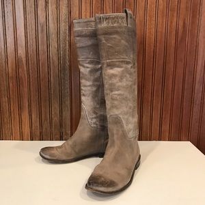 Frye Paige tall gray riding boots